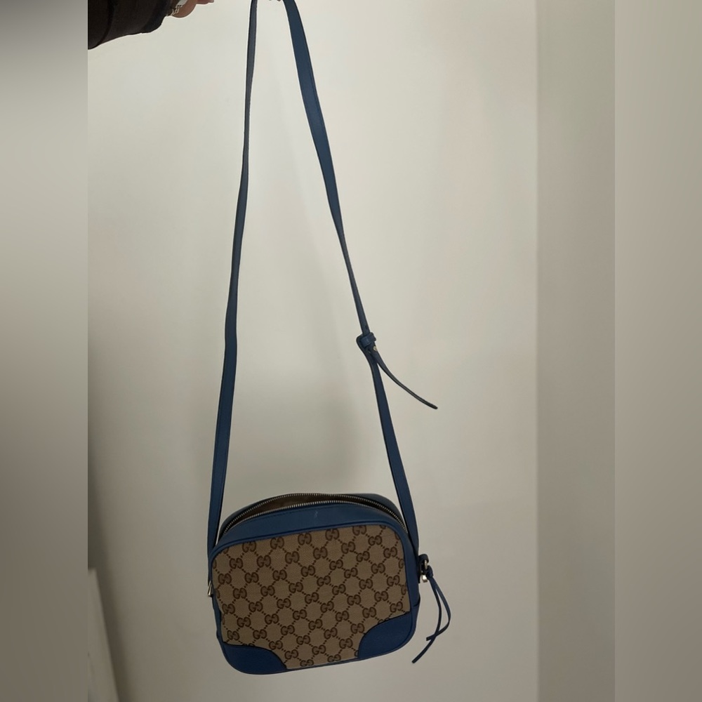 COPY - Navy blue and tan Crossbody bag